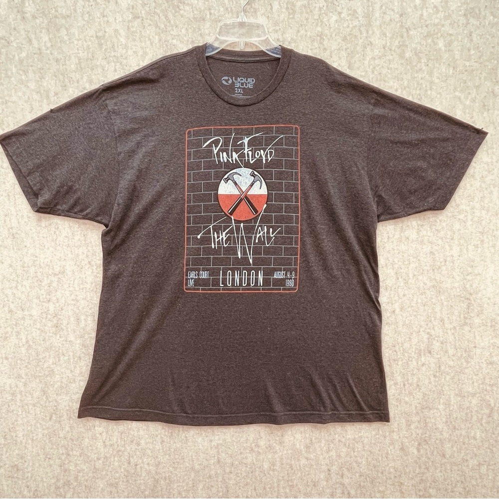 Men's Vintage 1980s Pink Floyd The Wall London Concert Tshirt 2 XL - Picture 2 of 7